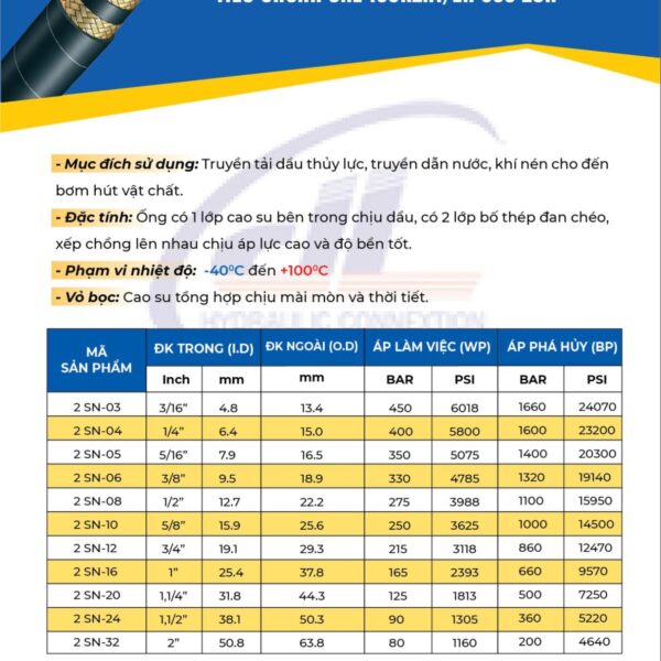 Ong thuy luc 2 lop bo kem SEA 100R2AT 1